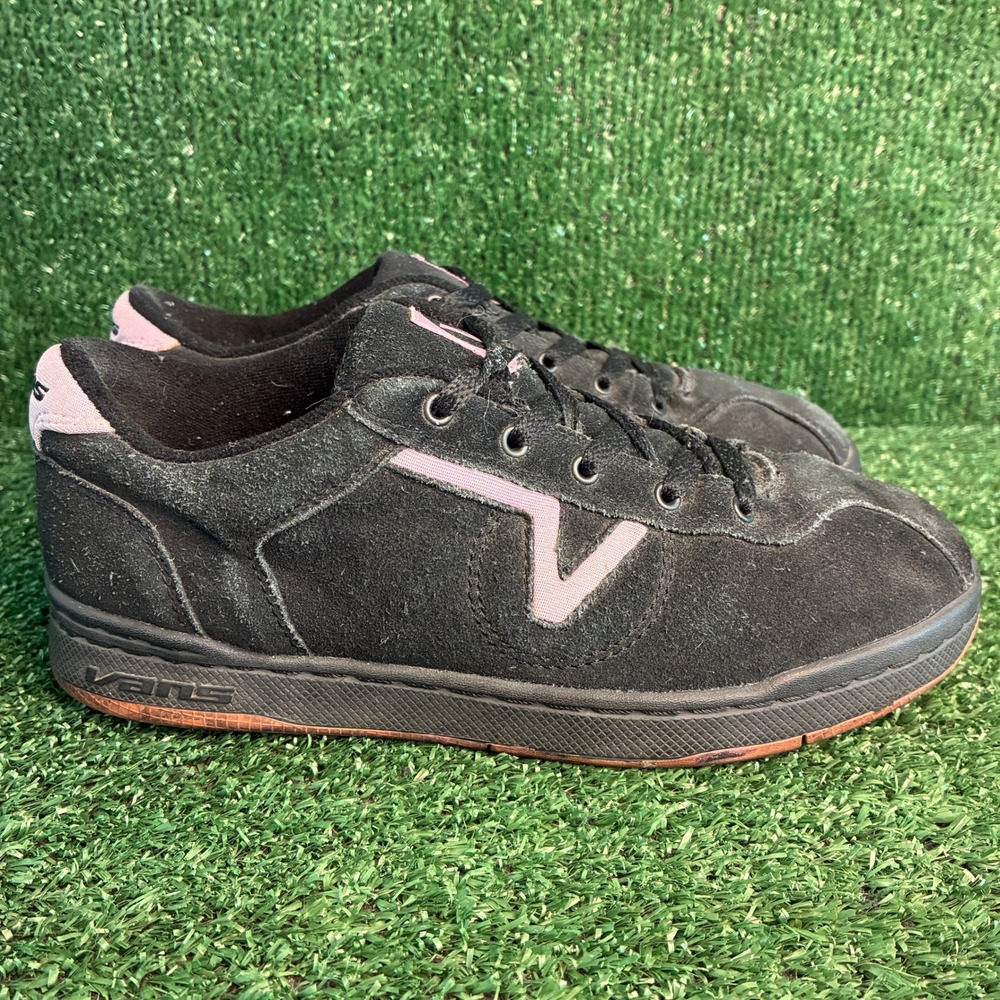 Vans Riley Low Top Suede Skateboard Y2K Chunky Sneakers Black Pink Womens Size 8